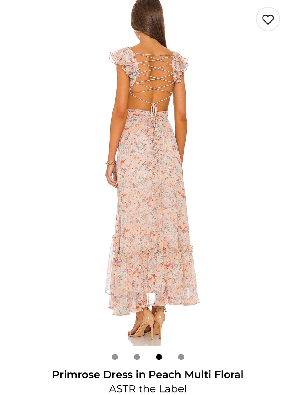 Astr Peach Multi Floral Cutout Maxi Dress - Picture 3 of 3